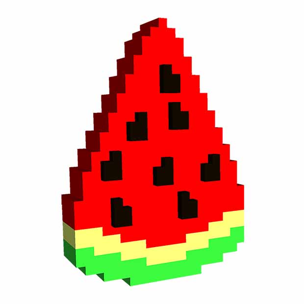 Food 3D Color by Number - Voxel Coloring Book