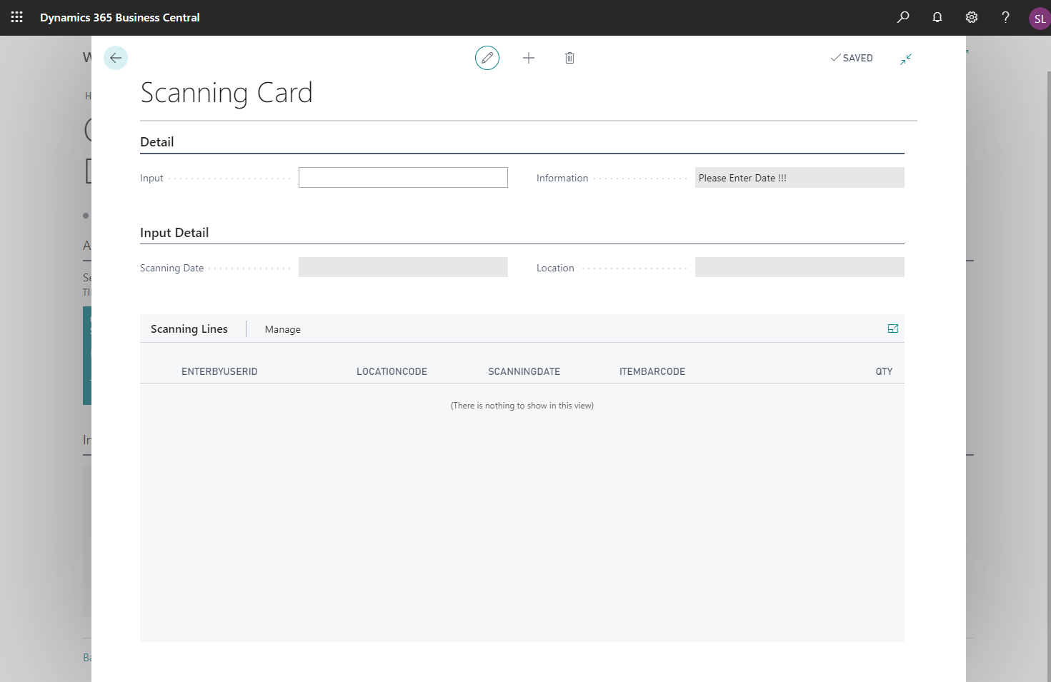 Snapshot 1 of Mobile Inventory Scanning