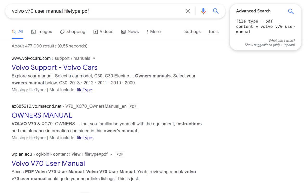 Natural Advanced Search for Google™