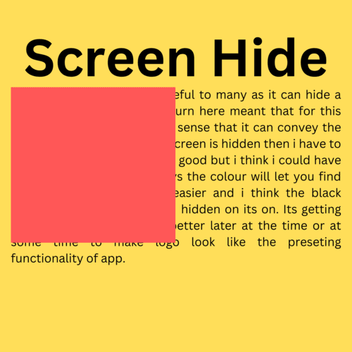 Screen Hide