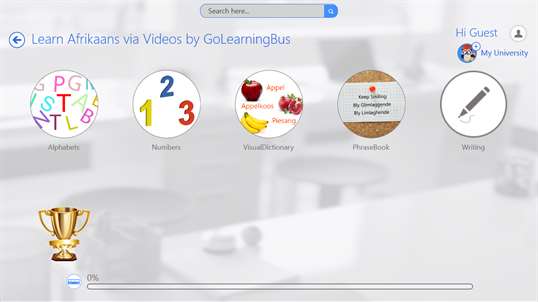 Learn Afrikaans via videos by GoLearningBus screenshot 2