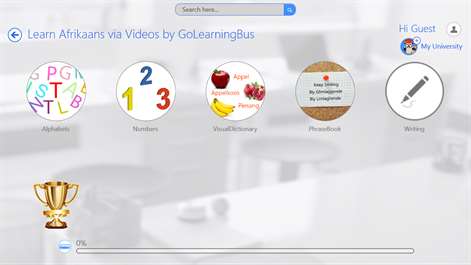 Learn Afrikaans via videos by GoLearningBus Screenshots 2