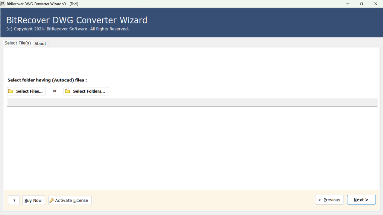 Snapshot 2 of BitRecover for DWG to HTML Converter