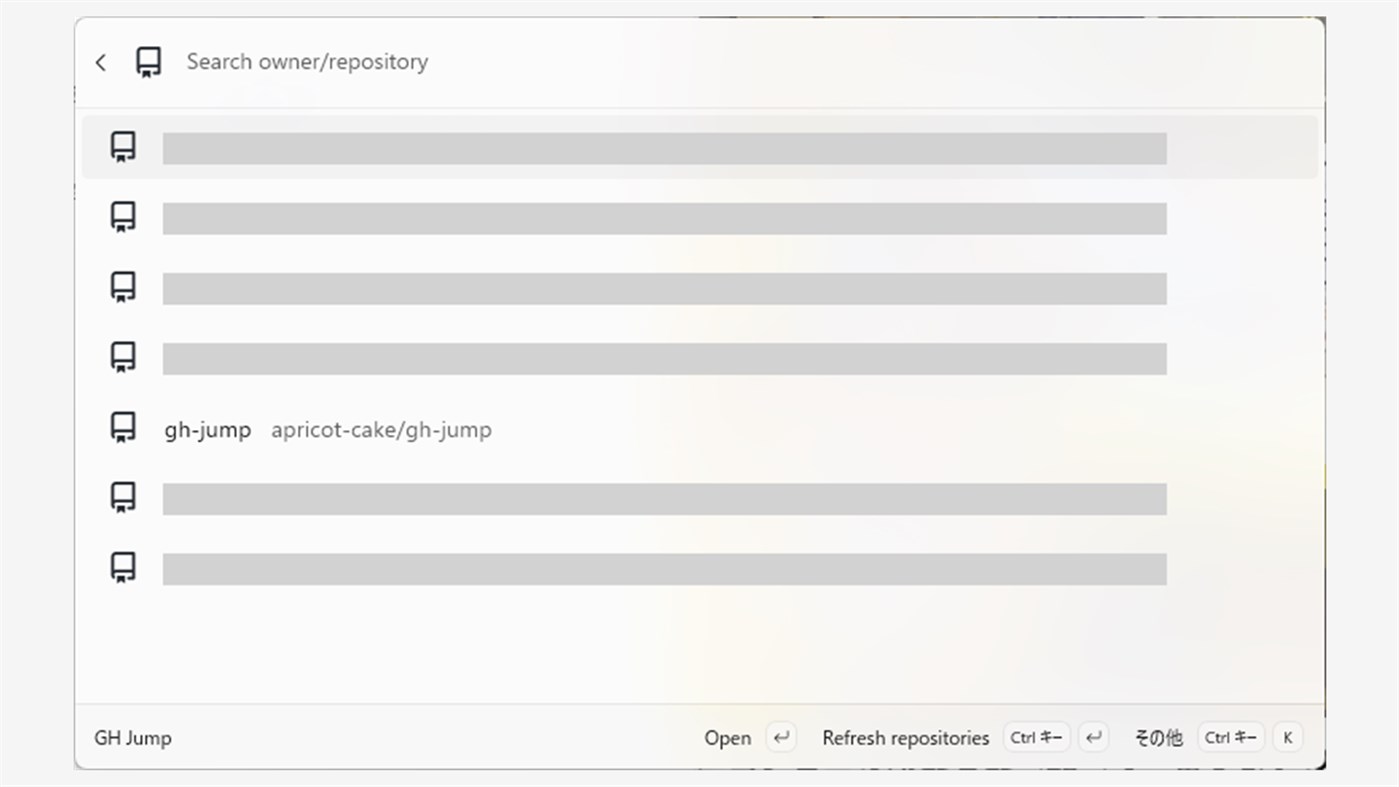 #1. gh jump (Windows) Af: apricot-cake