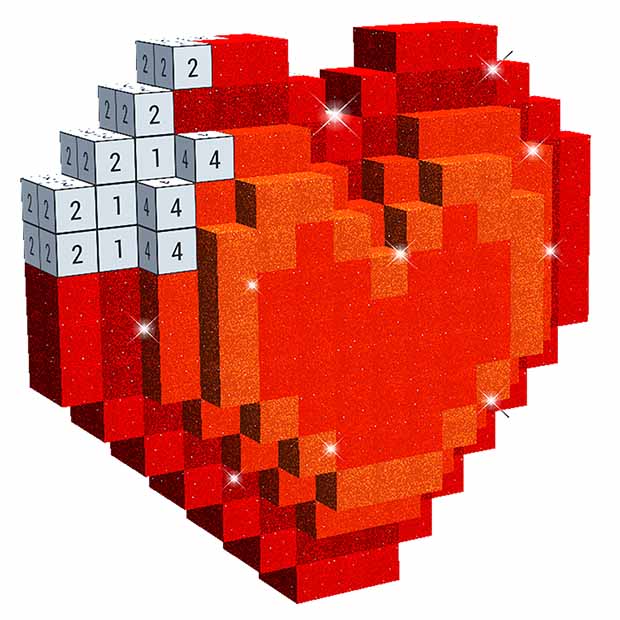 Glitter Voxel - 3D Color by Number