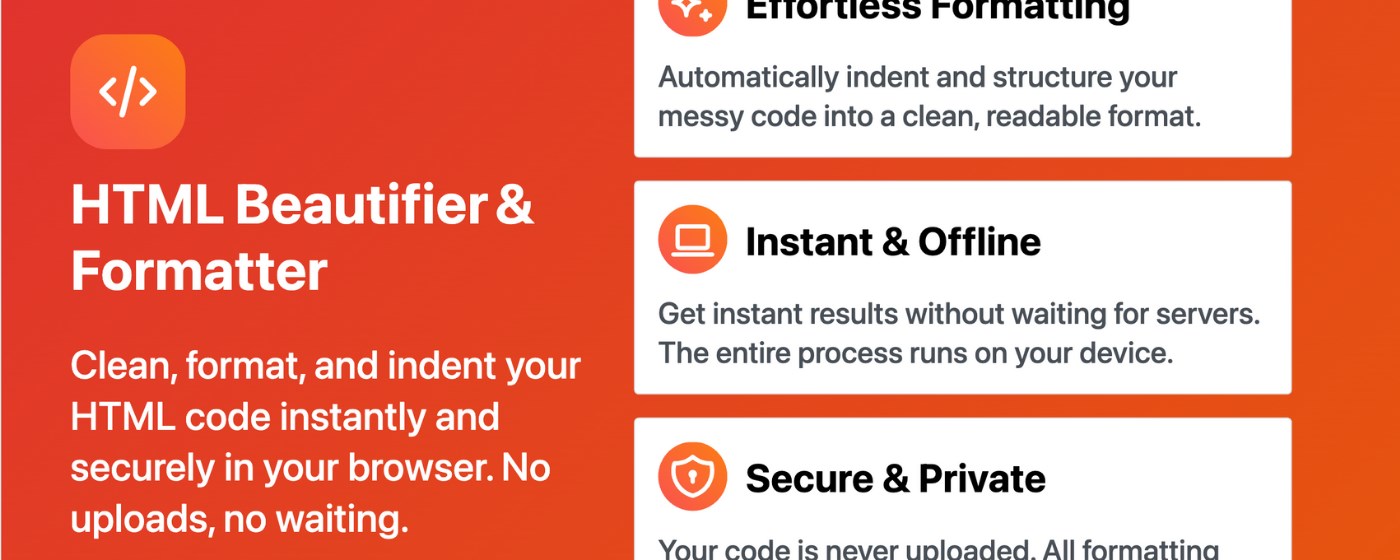 HTML Beautifier & Formatter