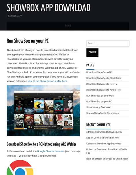 Showbox. Screenshots 2