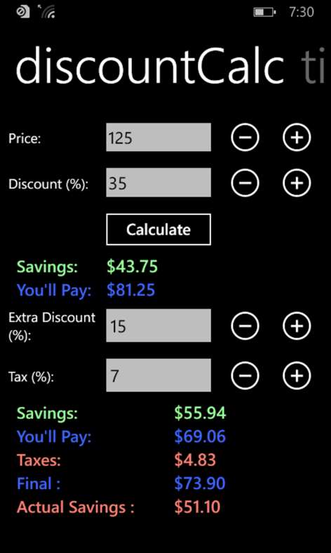 discountCalc Screenshots 1