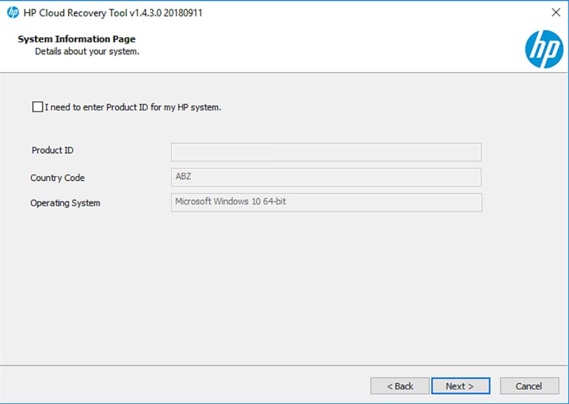 HP Cloud Recovery Tool_2