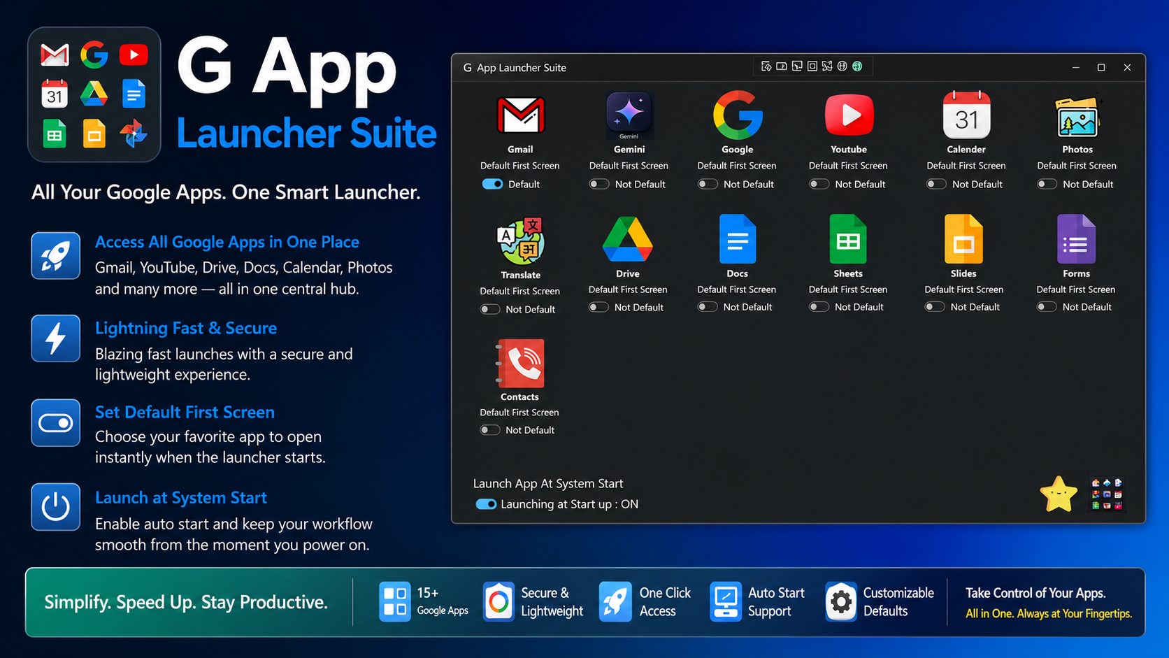 G App Launcher Suite screenshot