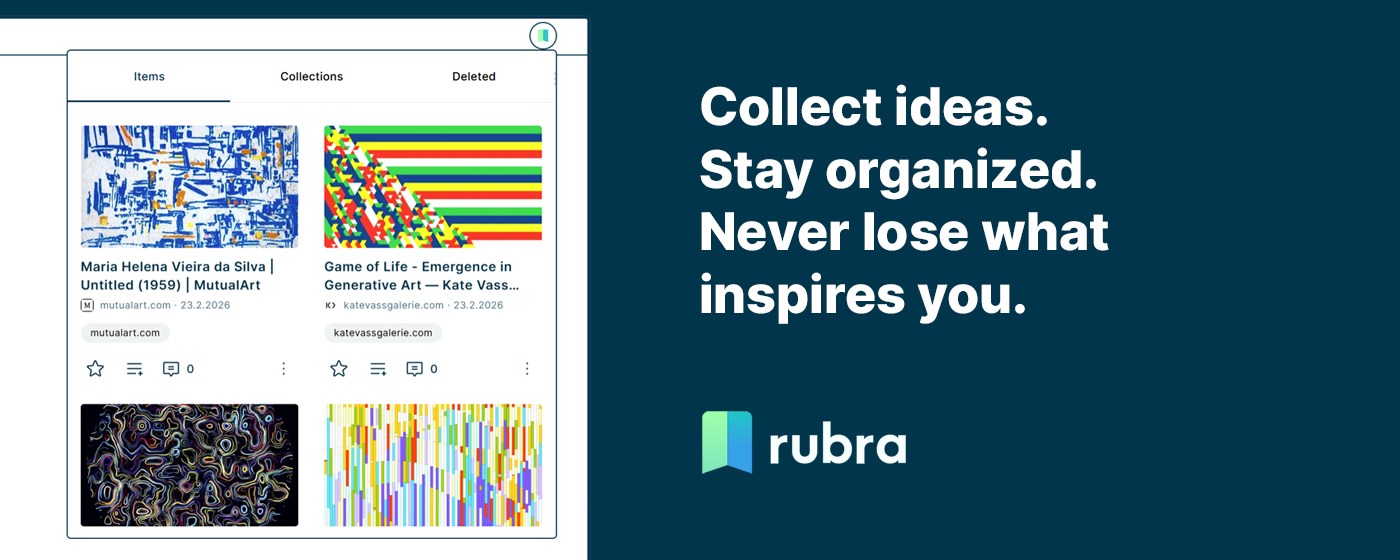 rubra - Bookmarks and notes