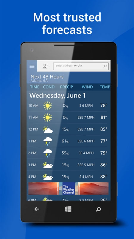 install weather channel on my pc windows 10