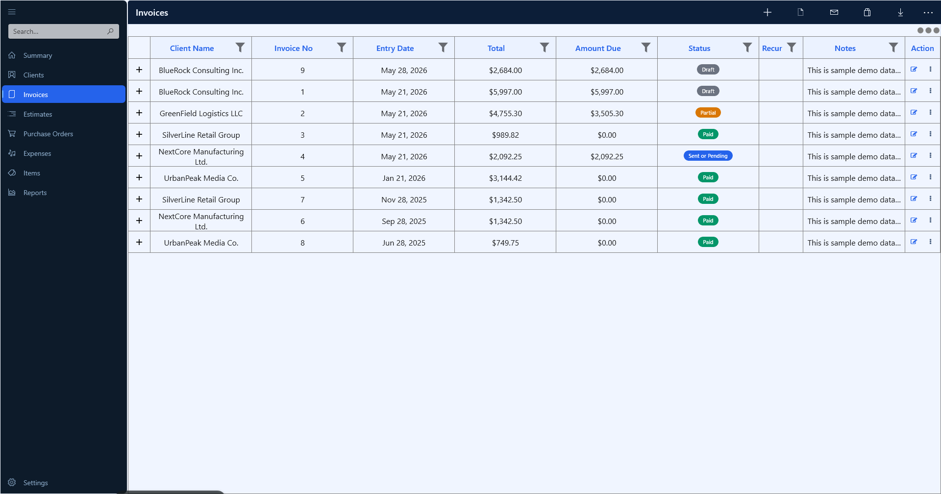 Invoice Master screenshot