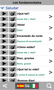 Spanish to Italian phrasebook screenshot 2