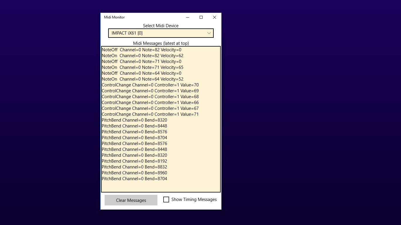 Midi Monitor for Windows 10