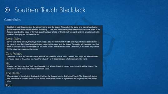 SouthernTouch BlackJack screenshot 8