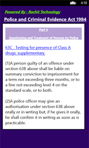 Police and Criminal Evidence Act 1984 screenshot 6