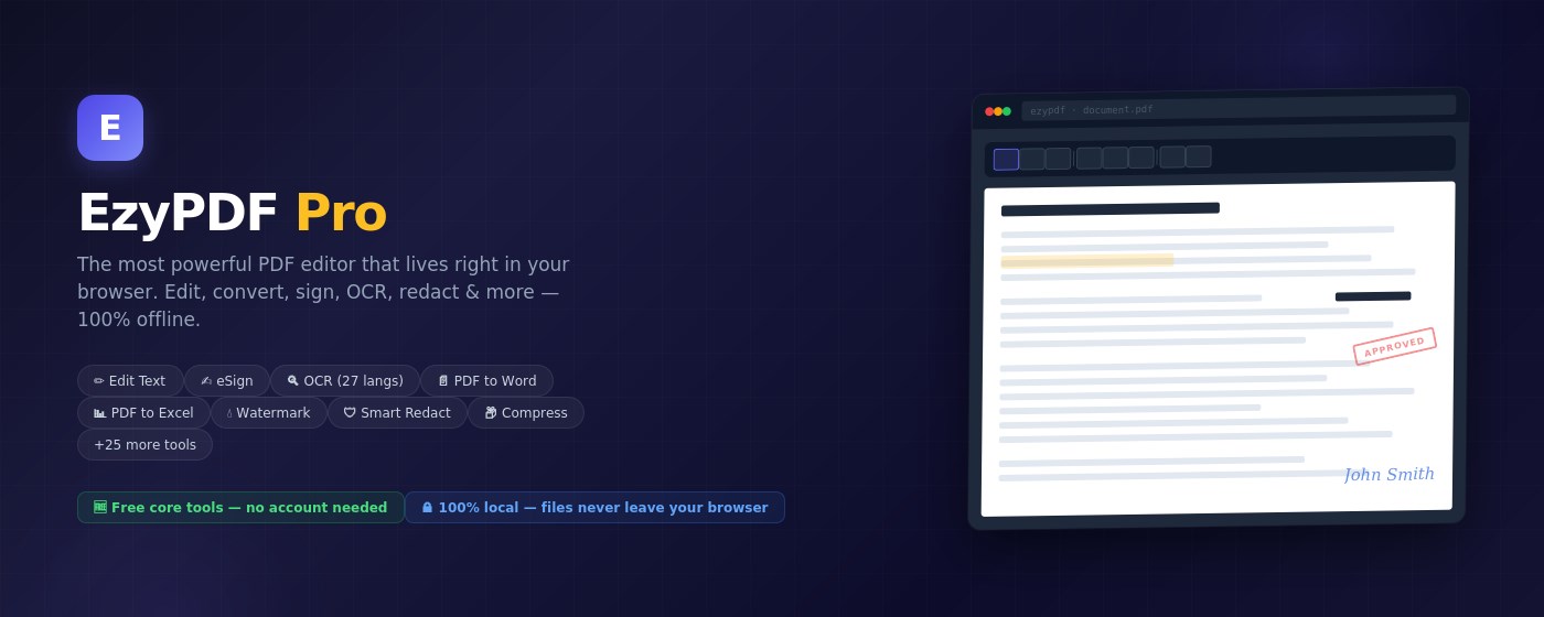 EzyPDF - Edit, Sign & Convert PDFs