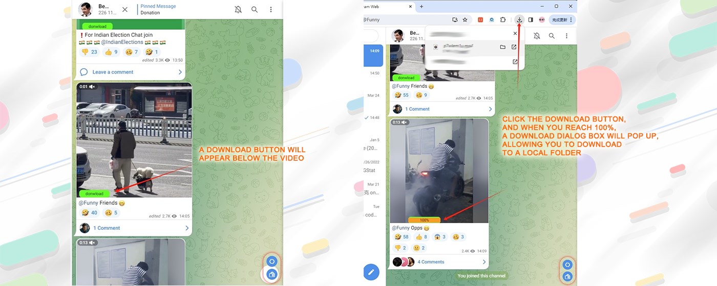 Telegram downloader -- TG 纸飞机 Restrcted Video/Photo Download