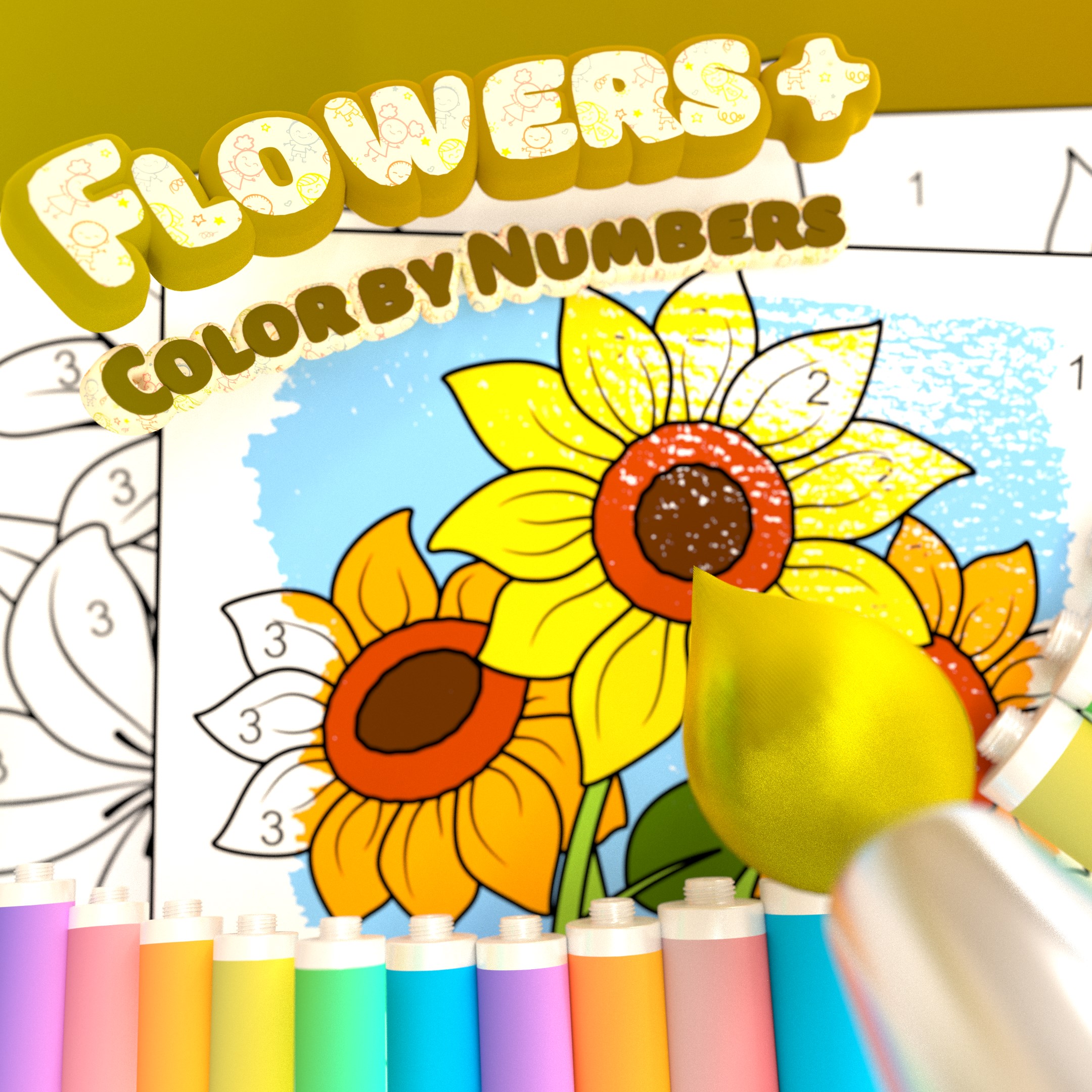 Flowers - Color by Numbers +