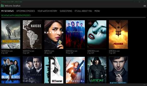 TV Show Tracker UWP - trakt.tv client Screenshots 1