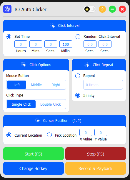 IO Autoclicker screenshot