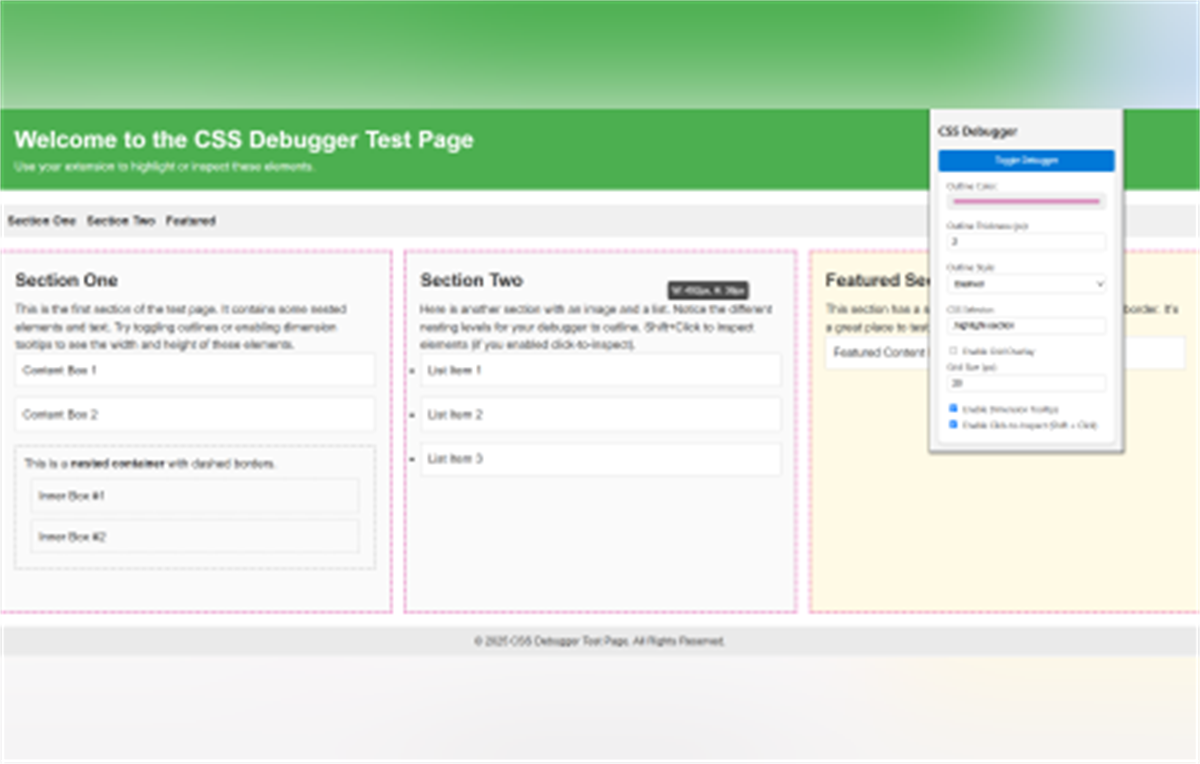 CSS Debugger