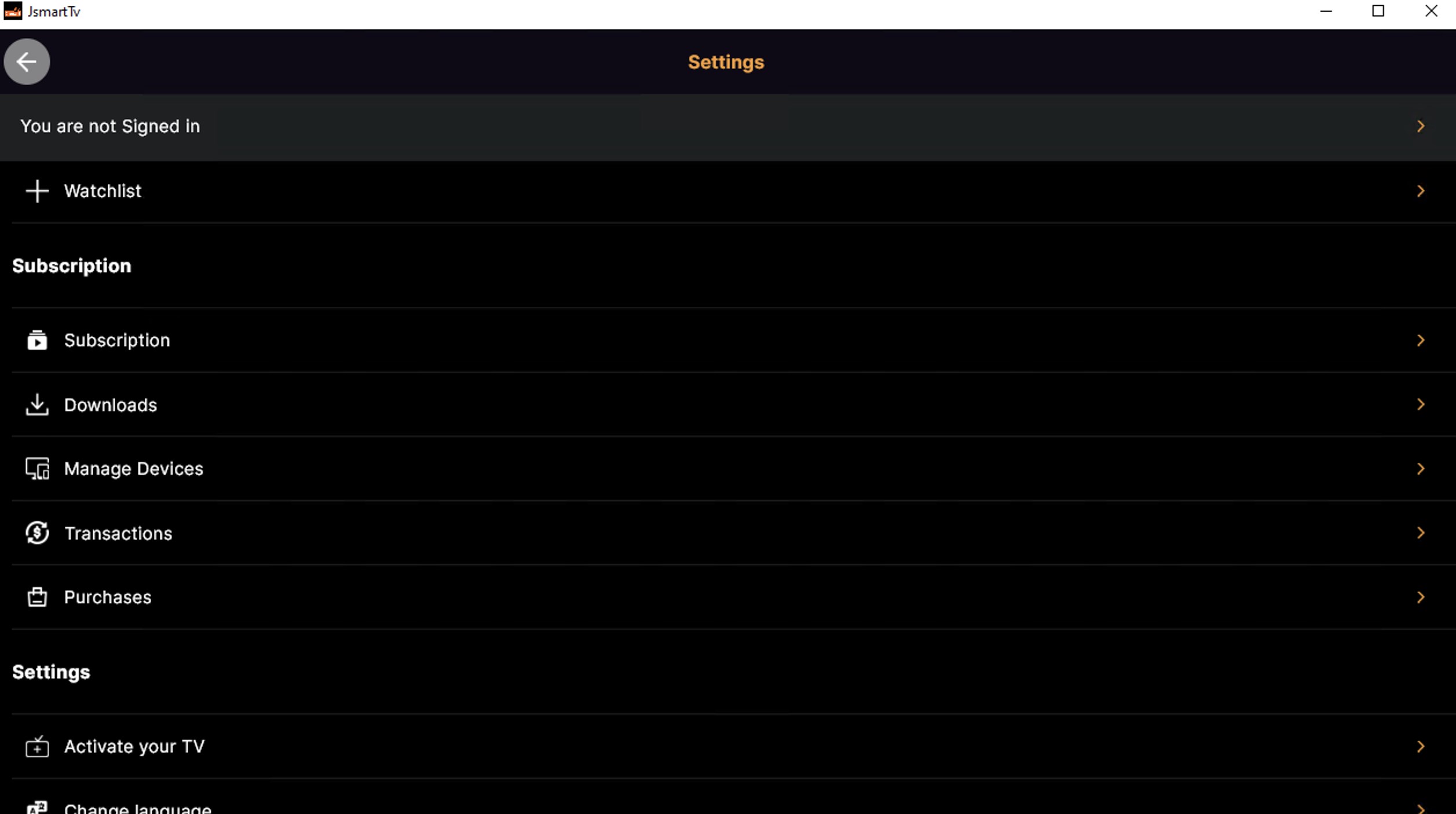 JsmartTv screenshot