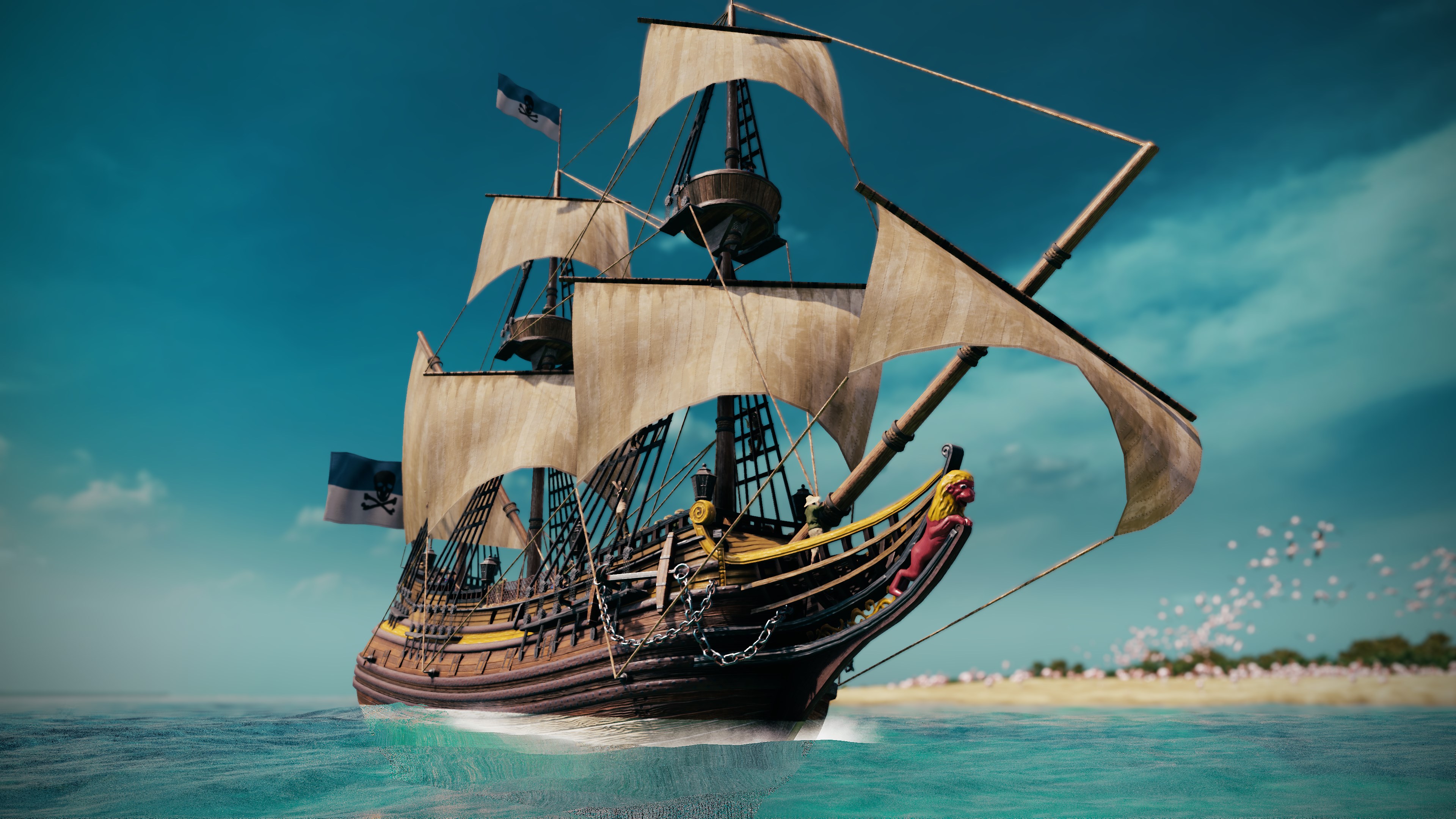 Пиратский корабль картинка для печати