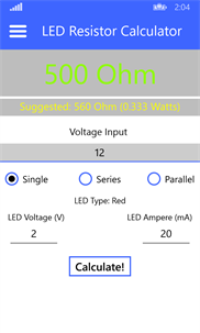 LED Resistor Calculator screenshot 1