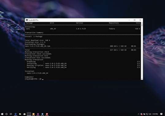 Fedora Remix for WSL screenshot 2