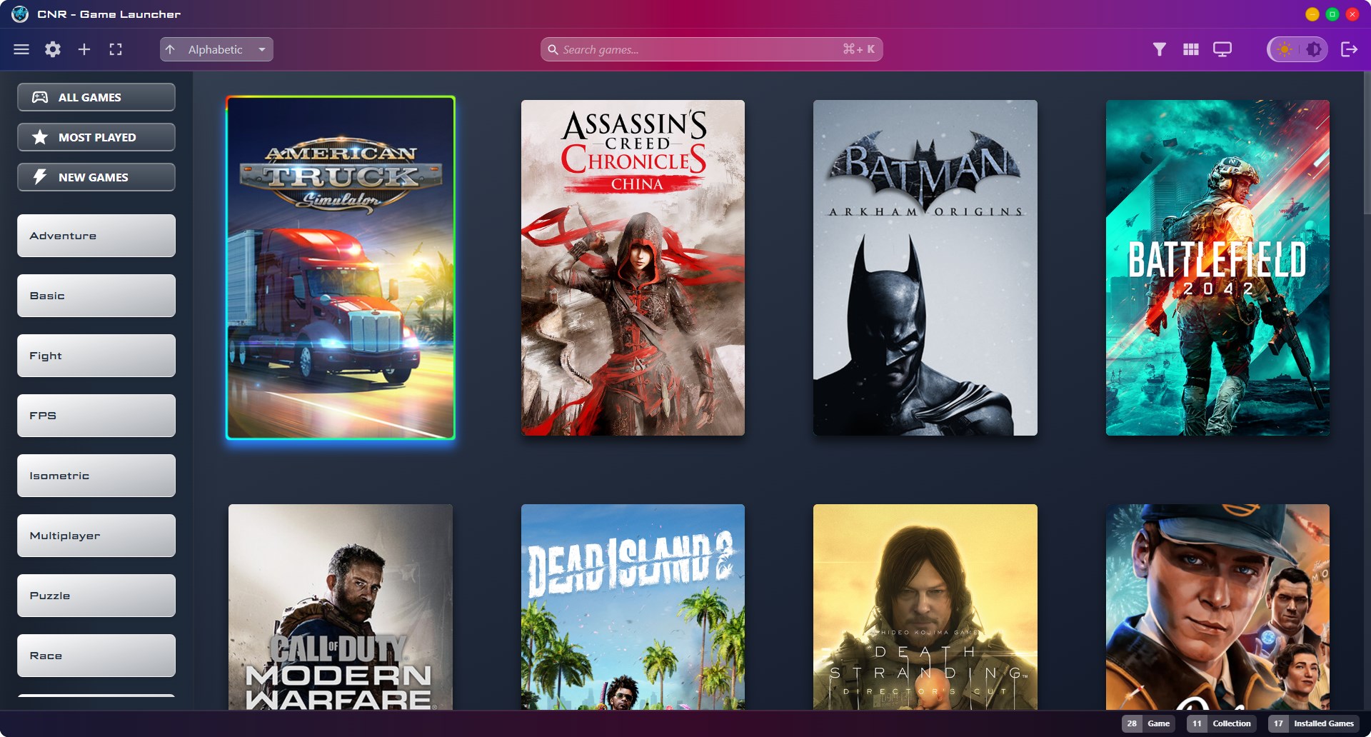 CNR Game Launcher screenshot