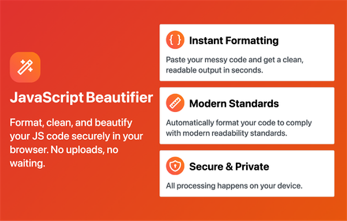 JavaScript Beautifier - JS Formatter