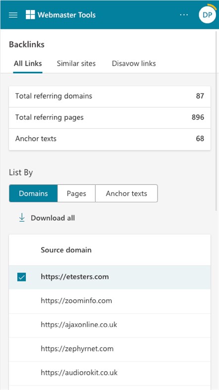 #5. Bing Webmaster Tools (Windows) Podle: Microsoft Corporation