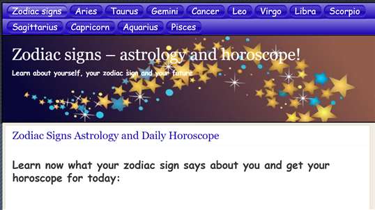 Zodiac Signs and Horoscope screenshot 1