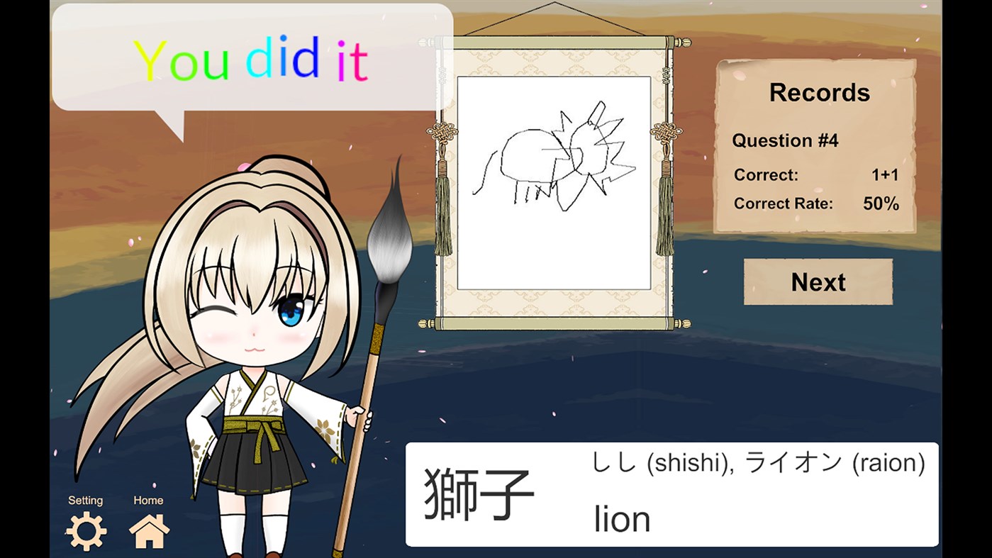 #10. DrawWord - Learn Japanese with AI (Windows) Podle: Pujana