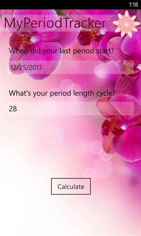 MyPeriodTracker Screenshots 1