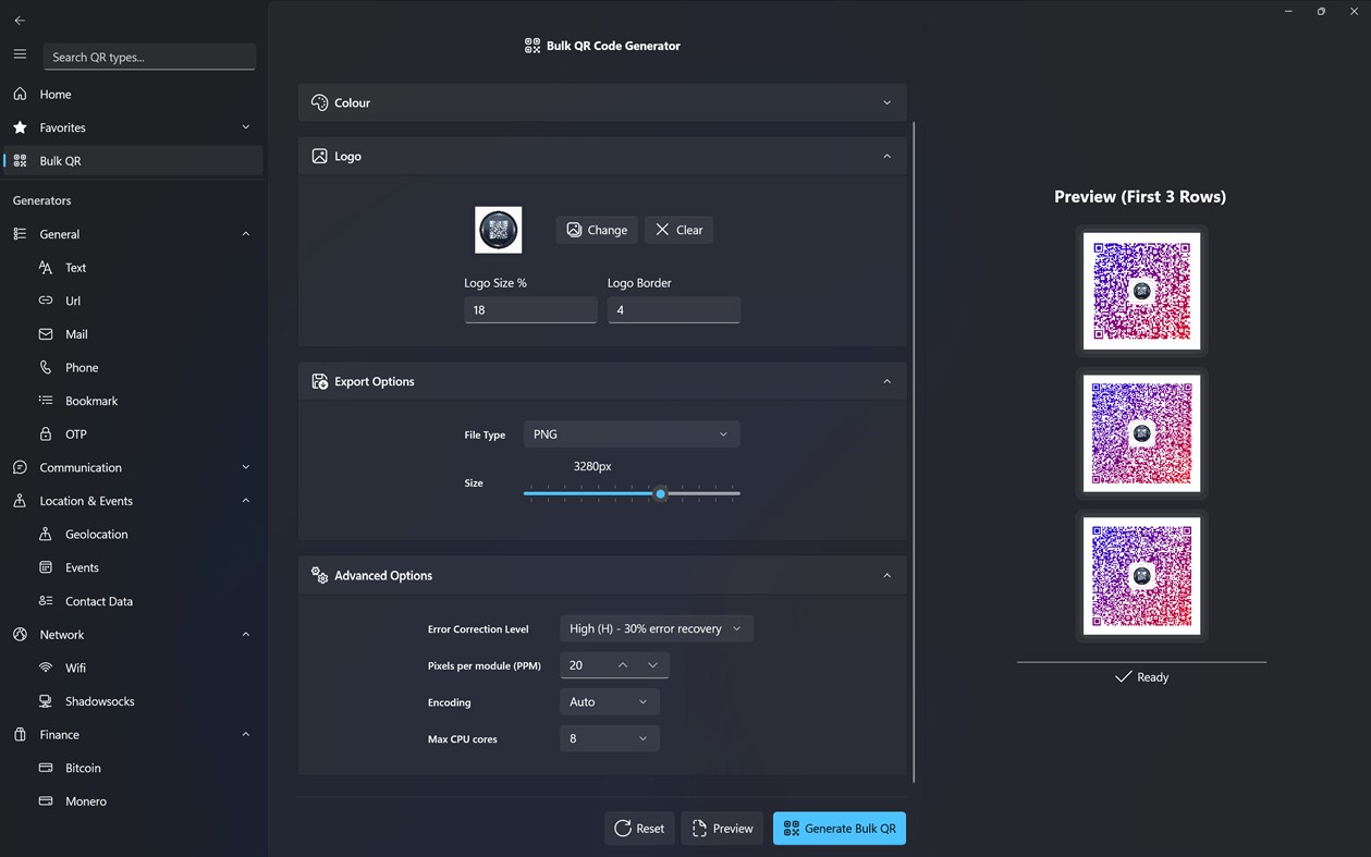 #4. QR Code Generator Pro (Windows) Bởi: Aadhil RF