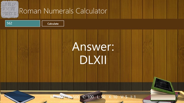 Roman Numerals Calculator - PC - (Windows)