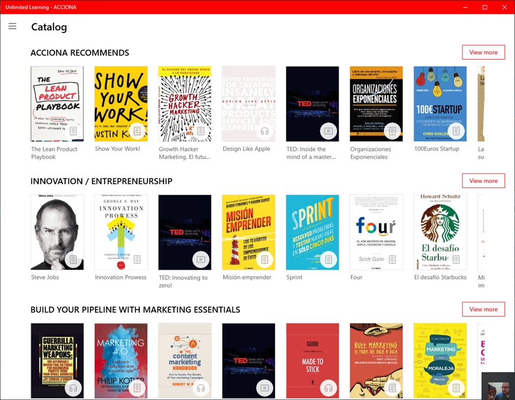 #1. UnlimitedLearning for ACCIONA (Windows) 来自: ODILO TID SL