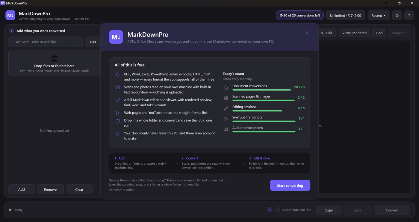 #1. MarkDownPro (Windows) Podle: azoksky