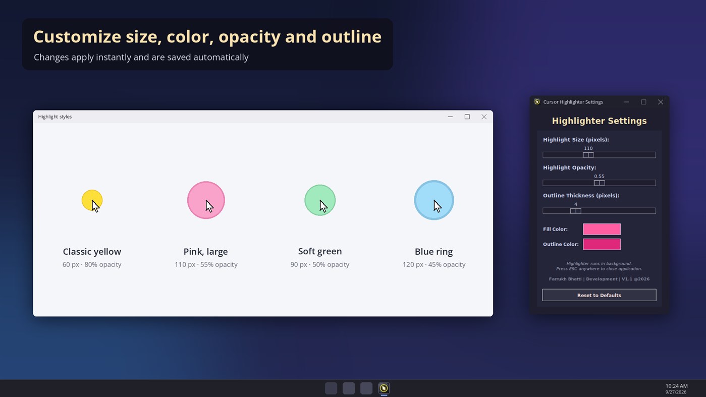 #4. Highlight cursor (Windows) โดย: FB_Tools