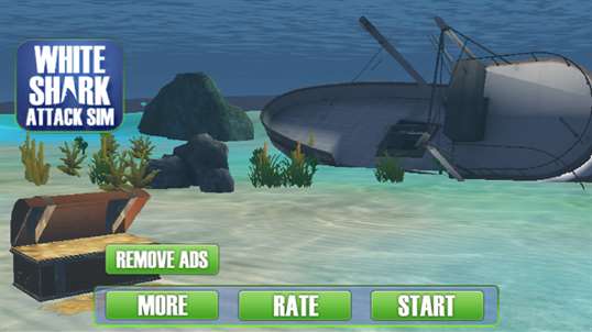 Big White Shark Attack Sim 3D - Angry Fish Hunting screenshot 2
