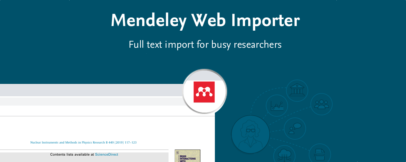 Mendeley Web Importer marquee promo image