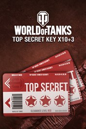 World of Tanks - 10 Top Secret Key Cards + 3 Bonus!