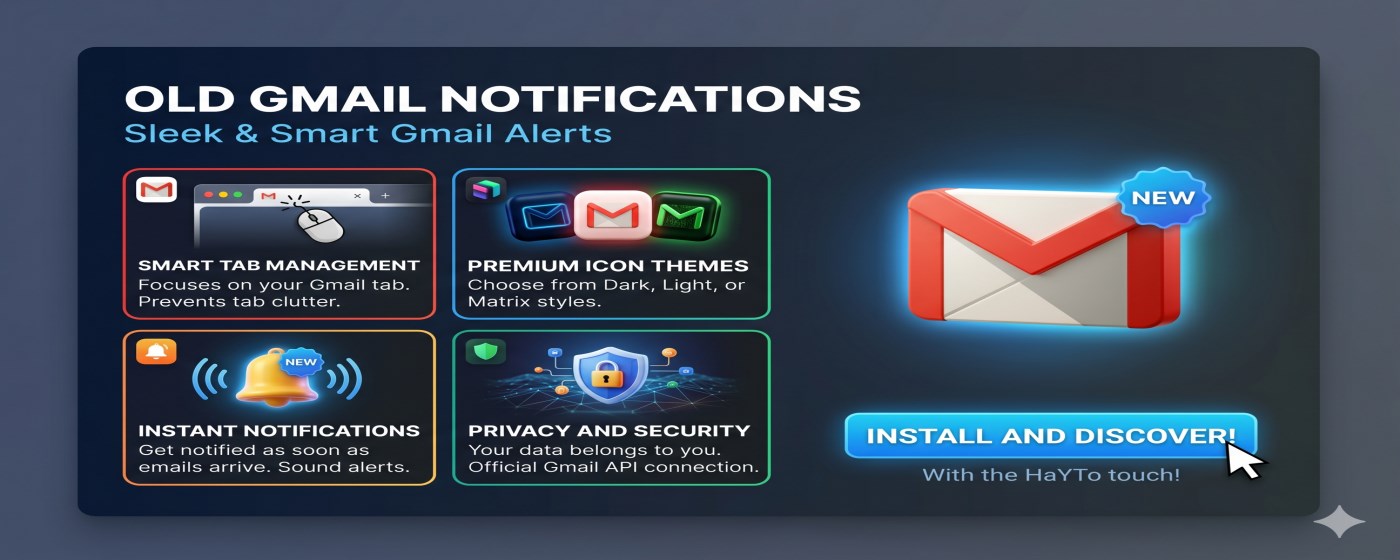 Old Gmail Notifications marquee promo image