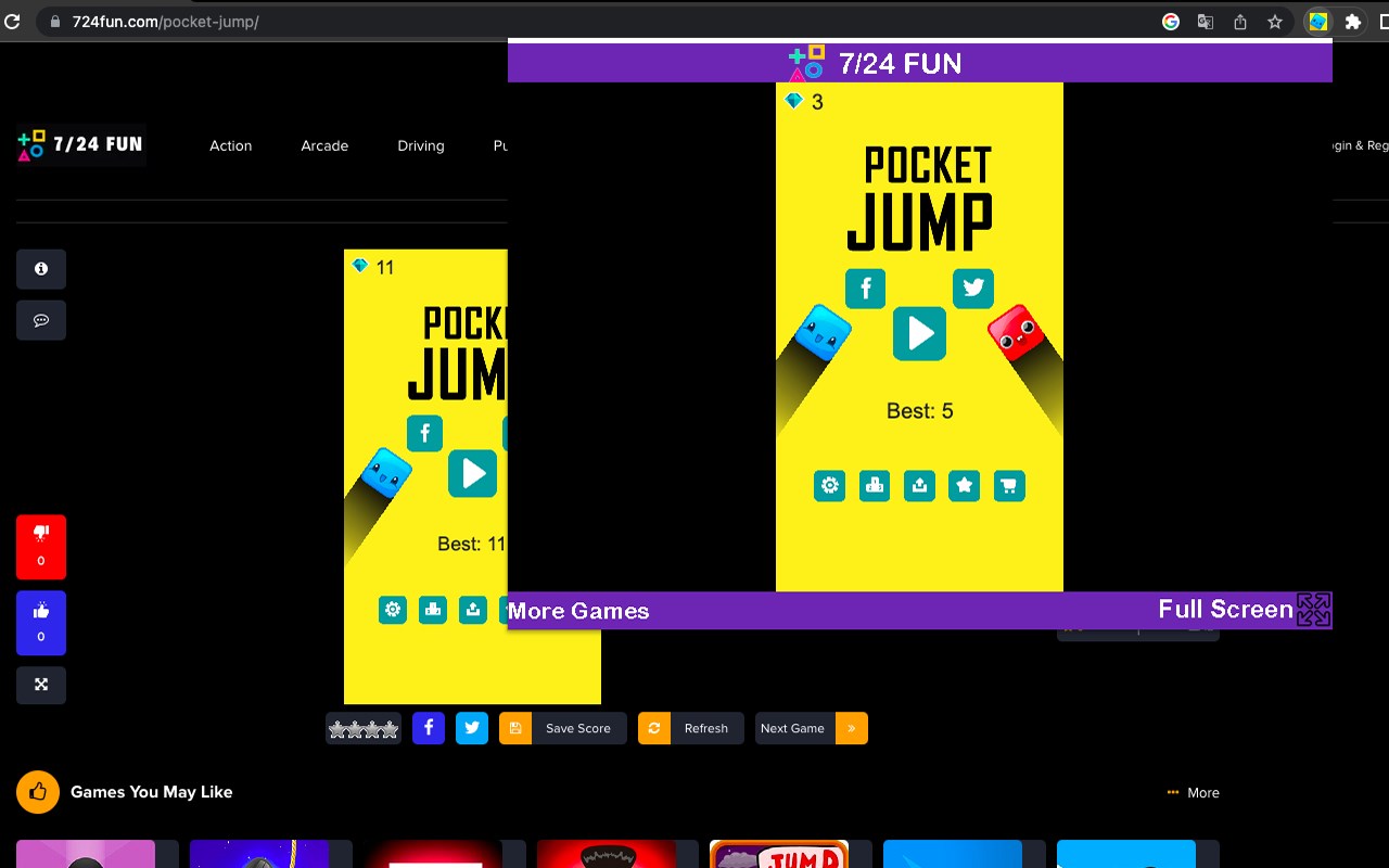 Pocket Jump Game - Html5 Game