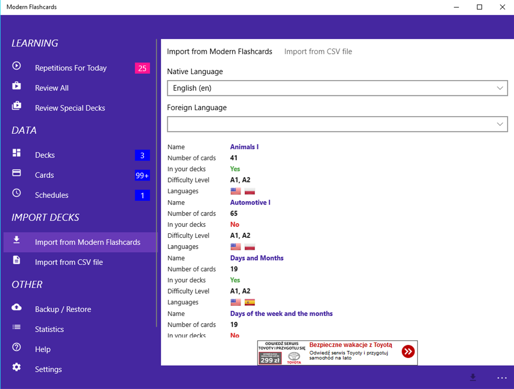 #4. Modern Flashcards (Windows) Göre: Kacper Mroczek