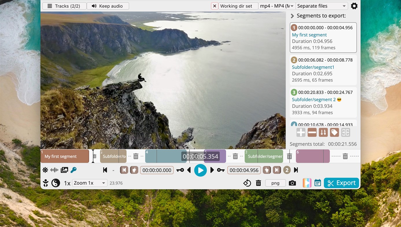 #2. LosslessCut (Windows) 由: mifi.no