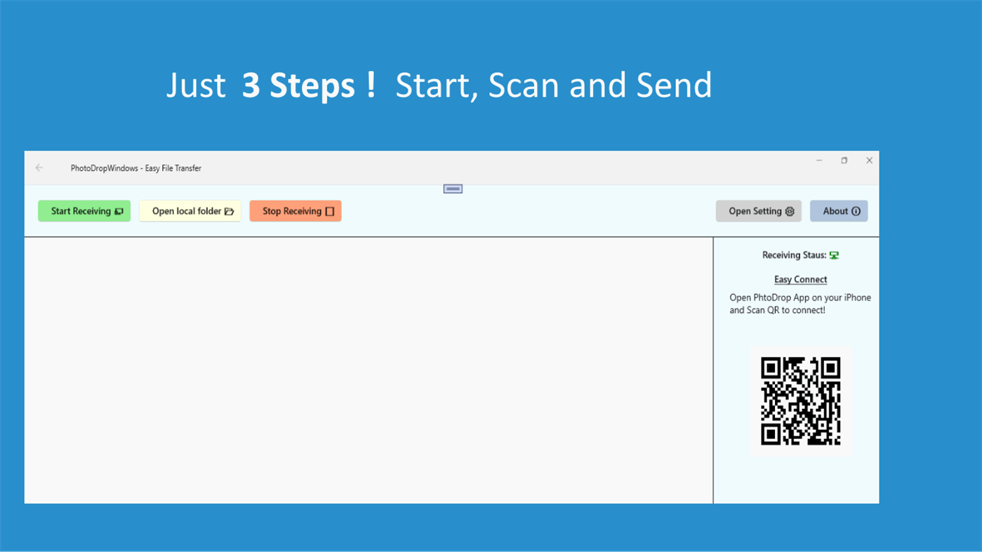 #1. PhotoDrop - Image transfer for iPhone (Windows) 由: AsiSoft Tech